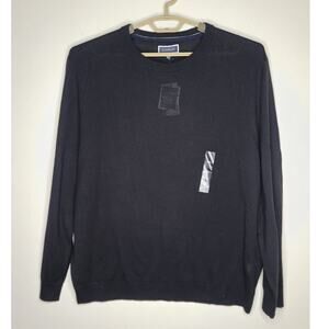 NWT Club Room black lightweight crewneck merino wool sweater - XXL / 2XL